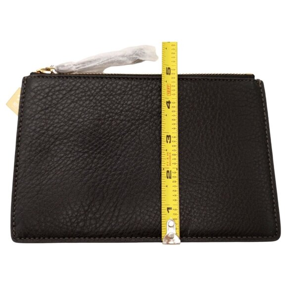 FOSSIL Pouch Purse RFID Black Leather Clutch Bag Hand Held Wallet Zip Pouch - Picture 16 of 16